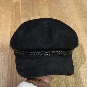Y2K Black women’s Cap with Braided Detail
